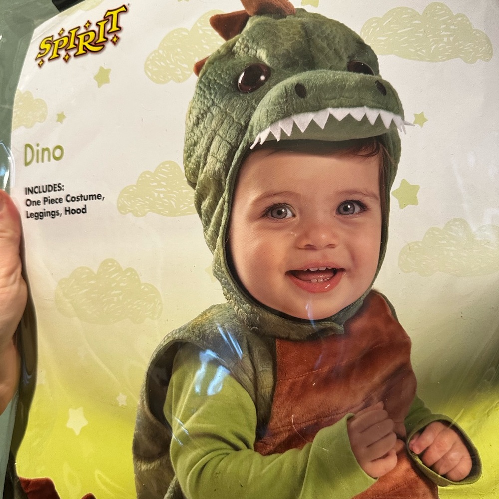 Dino Costume. 6-12 months. Worn once for photos